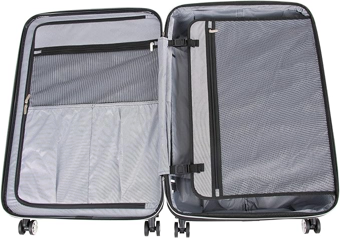 Kenneth Cole REACTION Diamond Tower Collection Lightweight Hardside Expandable 8-Wheel Spinner Travel Luggage, Rose Champagne, 3-Piece Set (20", 24", & 28")