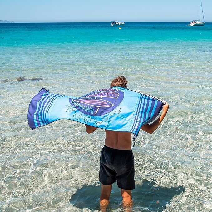 4Monster Microfiber Beach Towel Quick Dry,Super Absorbent Lightweight Travel Towel for Swimmers, Sand Free Camping Towel, Beach Towels for Pool,Swim,Water Sports,Yoga