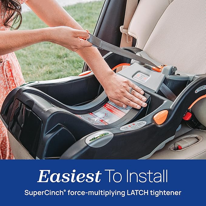 Chicco KeyFit 30 ClearTex Infant Car Seat and Base, Rear-Facing Seat for Infants 4-30 lbs., Includes Infant Head and Body Support, Compatible with Chicco Strollers, Baby Travel Gear | Pewter/Grey
