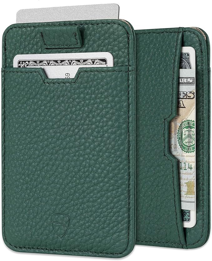 Vaultskin CHELSEA Mens RFID Blocking Slim Leather Card Wallet - Minimalist Front Pocket Cardholder