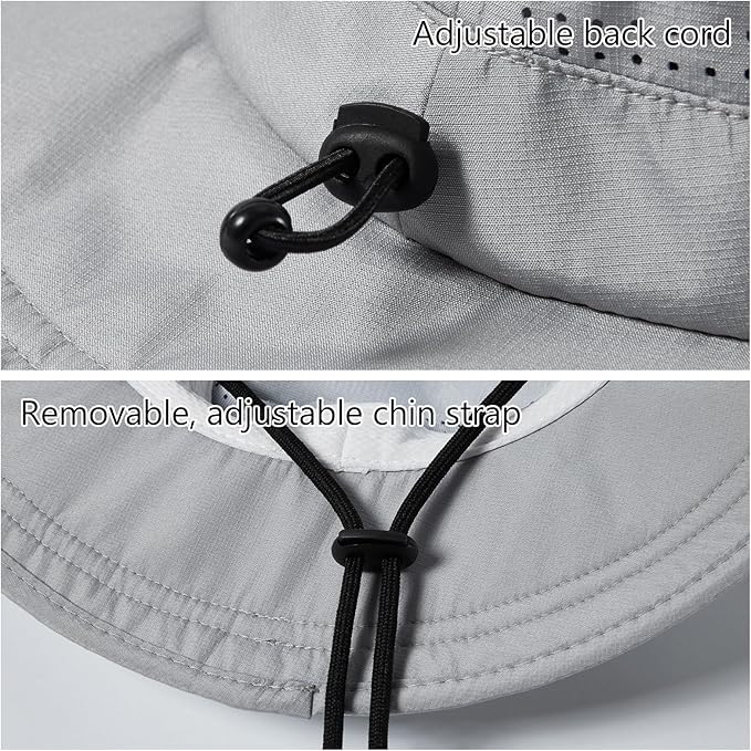 UPF 50+ Bucket Sun Hat with Laser Perforated Mesh Cooling Adjustable Breathable Lightweight for Outdoor Men Women