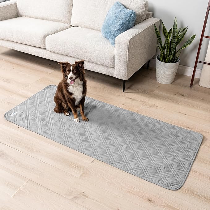 PetAmi Waterproof Bed Cover for Dogs, Pet Blanket Couch Cover, Reversible Furniture Cover Sofa Protector for Pet Cat Bed, Washable Dog Blanket for Seat, 30x70 Light Gray