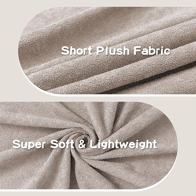 MEETSKY Couch Cover for 2 Cushion Sofa, Washable Cat Scratch Proof Sofa Covers Love Seat L Shape Soft Sectional Sofa Slipcover Furniture Protector for Dogs Pets Kids, 71" x 102", Oat