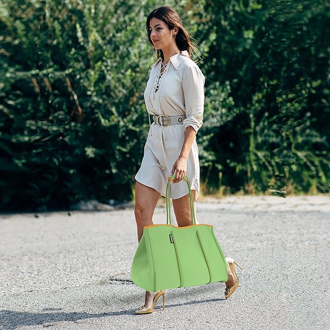 QOGiR Neoprene Multipurpose Beach Bag Tote with Inner Zipper Pocket … … … …