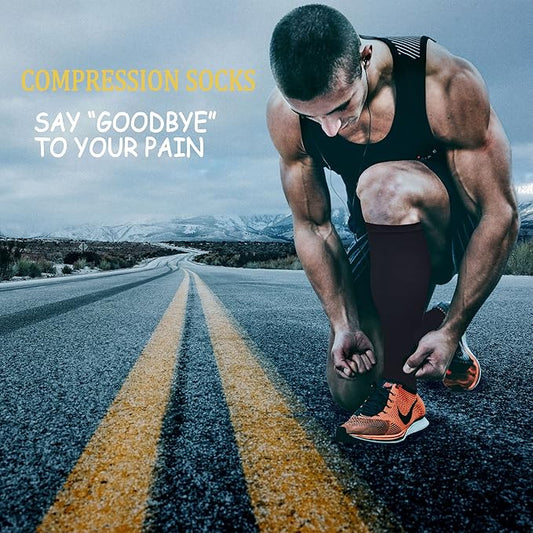 FuelMeFoot 3 Pack Copper Compression Socks - Compression Socks Women & Men Circulation - Best for Medical,Running,Athletic