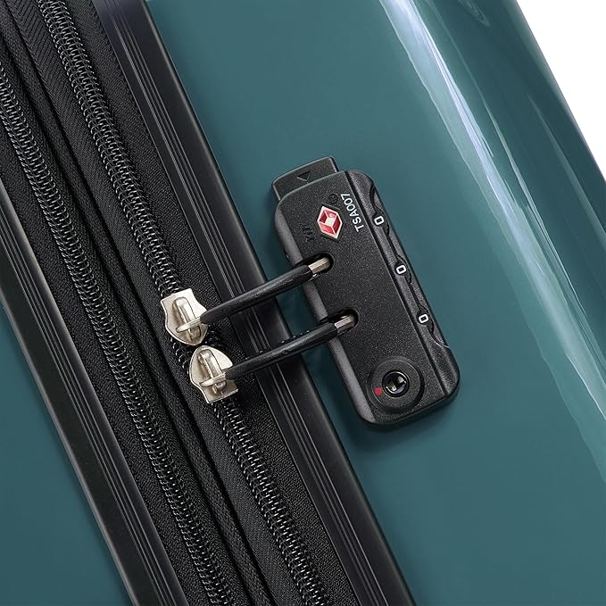 DELSEY PARIS Helium Aero Hardside Expandable Luggage with Spinner Wheels, Metallic Green, Carry-On 21 Inch