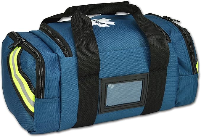 Lightning X Value Compact Medic First Responder EMS/EMT Stocked Trauma Bag w/Basic Fill Kit A - Blue