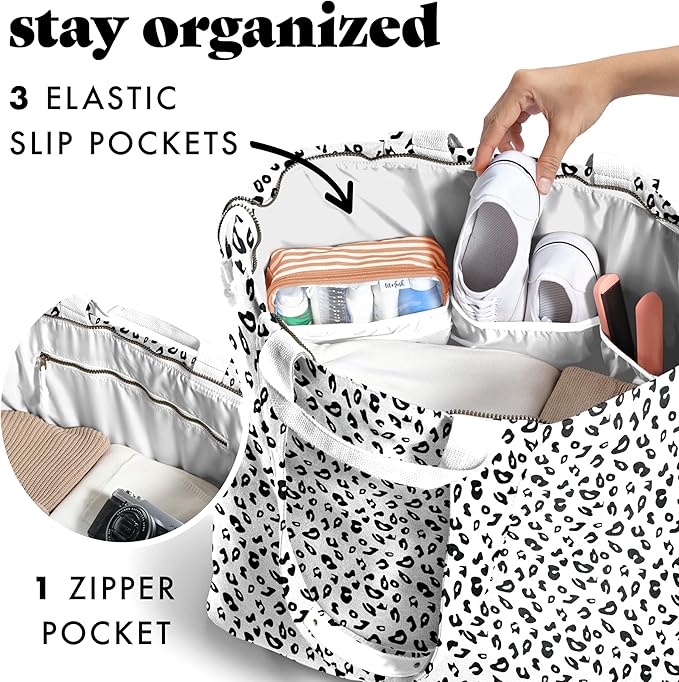 Fit & Fresh Large Beach Bag for Women - Extra Large Travel Tote With Pockets