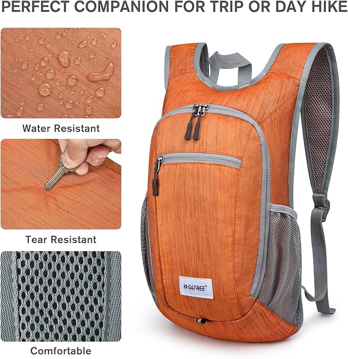 G4Free 10L/15L Hiking Backpack Lightweight Packable Hiking Daypack Small Travel Outdoor Foldable Shoulder Bag