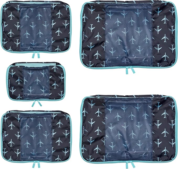 TravelWise Packing Cubes, Navy Airplanes, Set (5262367)