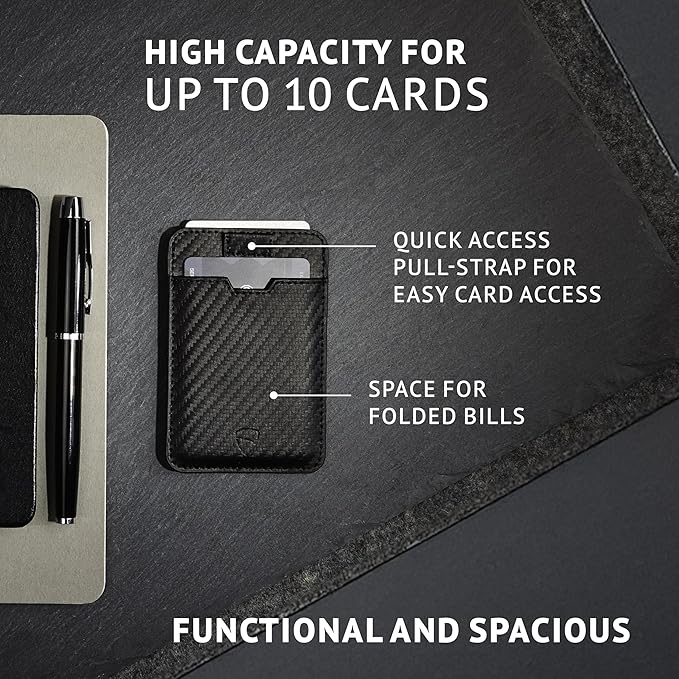 Vaultskin CHELSEA Mens RFID Blocking Slim Leather Card Wallet - Minimalist Front Pocket Cardholder