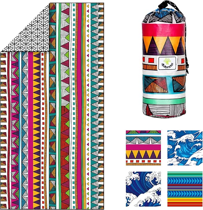 4Monster Microfiber Beach Towel Quick Dry,Super Absorbent Lightweight Travel Towel for Swimmers, Sand Free Camping Towel, Beach Towels for Pool,Swim,Water Sports,Yoga