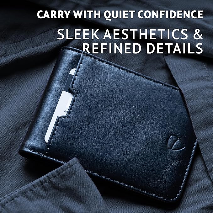 Vaultskin MANHATTAN ID Thin Leather Wallet with RFID Blocking and ID Window