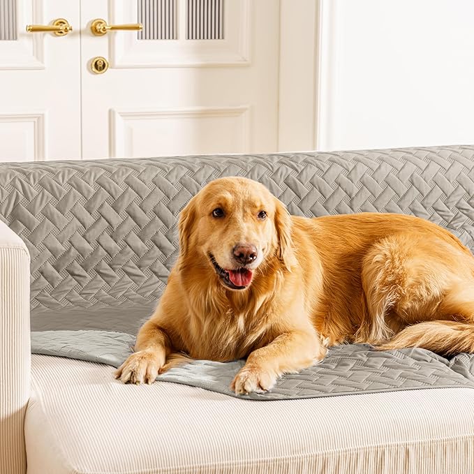 gogobunny Waterproof Dog Bed Cover Pet Blanket for Furniture Bed Couch Sofa Reversible (Dark Stone/Light Stone, 30x30 Inch (Pack of 1))