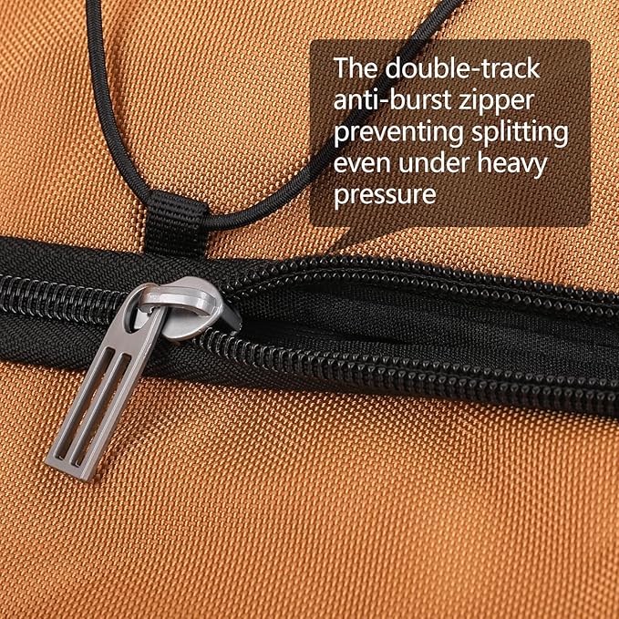 110L Expandable to 140L 32” Foldable Oxford Soft-Sided Rolling Duffle Bag with 2 Heavy-Duty Wheels,3 Large Compartments,Adjustable Shoulder Strap and Attached Organizer Pouch,Coffee