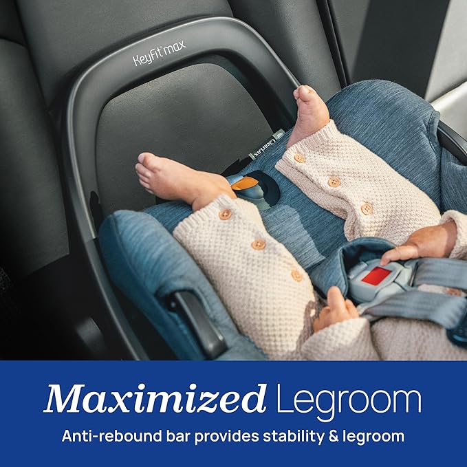 Chicco KeyFit Max Zip ClearLux Infant Car Seat and Base, Rear-Facing Seat for Infants 4-30 lbs., Zip-Open Privacy Shield, Compatible with Chicco Strollers, Baby Travel Gear | Verona/Grey