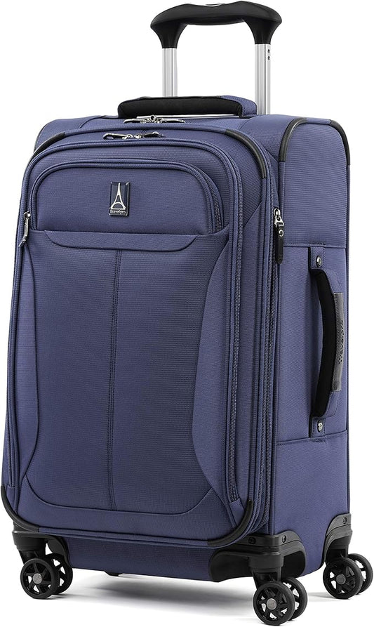 Travelpro Tourlite Softside 2-Piece Set, Expandable Luggage, 4 Spinner Wheels, Lightweight Suitcase, 21" Carry-On, 25" Checked Medium, Blue