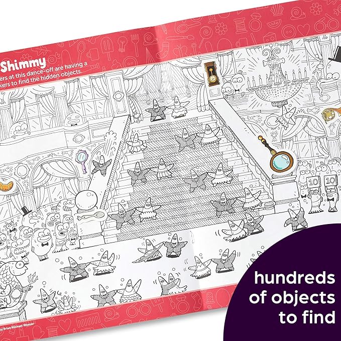 Highlights Hidden Pictures Sticker Challenge Sticker Book Set for Kids Ages 6 and Up, 4-Pack, 64 Pages of Seek and Find Activities, Double as Coloring Books, 440+ Stickers