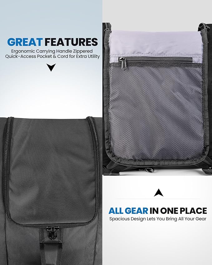 OutdoorMaster Boot Bag - 50L Ski Boots and Snowboard Boots Bag, Excellent for Travel with Waterproof Exterior & Bottom - for Men, Women and Youth