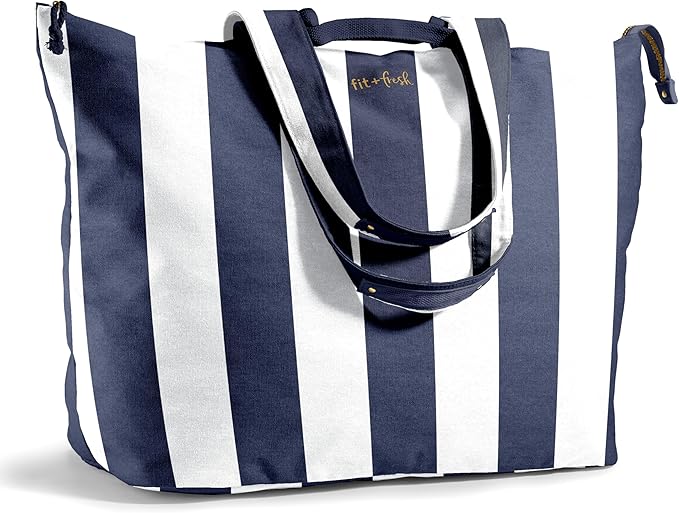 Fit & Fresh Large Beach Bag for Women - Extra Large Travel Tote With Pockets
