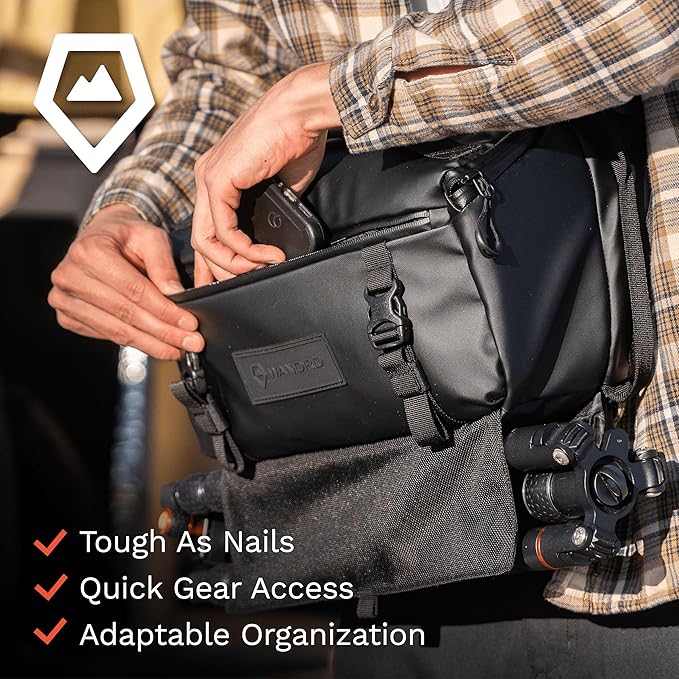 WANDRD ROGUE V1 9L Sling: Compact Camera Sling and Crossbody Bag with Fast Access, 3-Way Carry– Lightweight Everyday Bag Great for Travel, Photography, and Daily Use (Black)