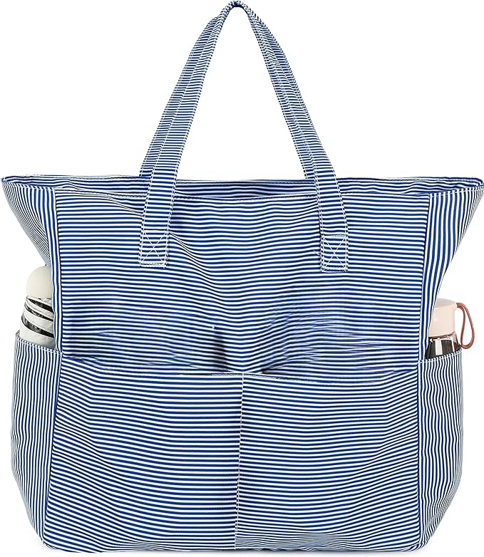 Bluboon Waterproof Beach Tote Pool Bags for Women Ladies Extra Large Carry On Bag With Wet Compartment for Weekender Travel