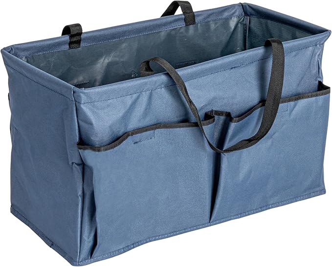 Household Essentials Blue Krush Container All-Purpose Utility Tote with Pockets