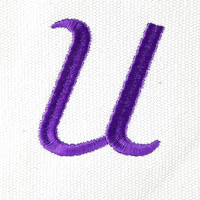 DALIX Monogrammed Beach Bag and Totes for Women Personalized Gifts Purple A - Z