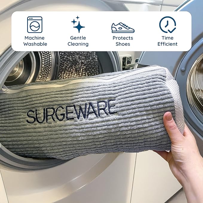 Washing Machine Shoe Bags 2 PCS - Keep Your Shoes Clean & Protected - Durable Fiber Material - Reusable, Lightweight, and Convenient for Easy Laundry Washing & Drying