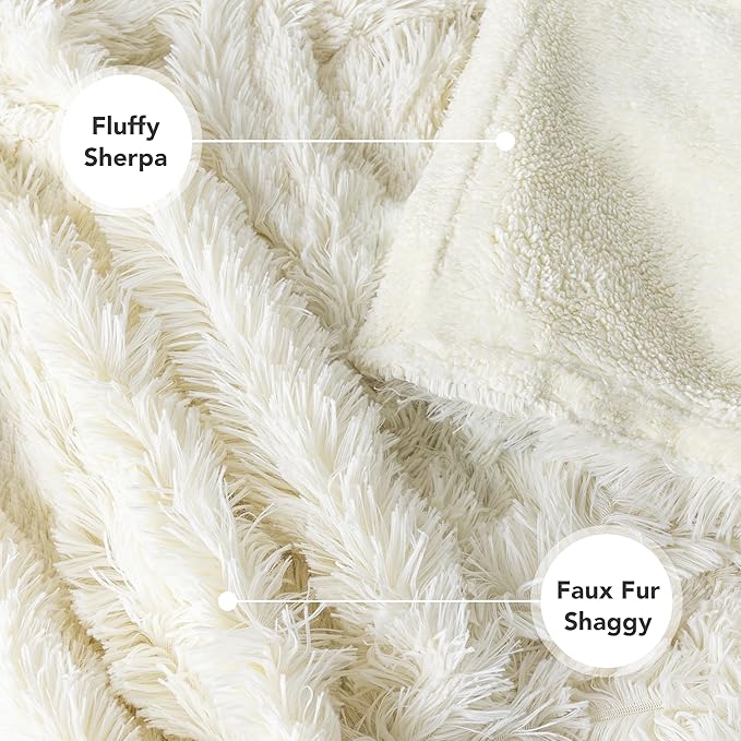 PetAmi Waterproof Dog Blanket for Small Medium Dogs, Calming Fleece Cat Blanket, Couch Protector Washable Sherpa Faux Fur Pet Throw for Puppy, Soft Reversible 29x40 Cream Beige