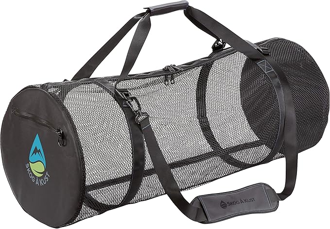 Skog Å Kust SCUBASak Collapsible Mesh Duffle Bag with Exterior Waterproof Pocket