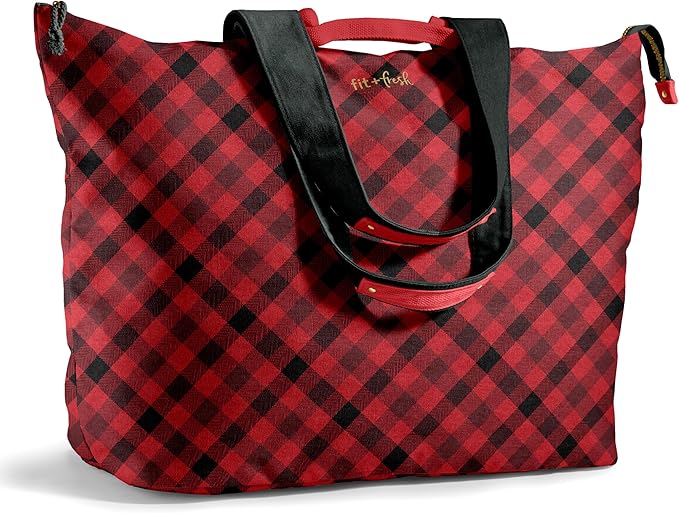 Fit & Fresh Large Beach Bag for Women - Extra Large Travel Tote With Pockets