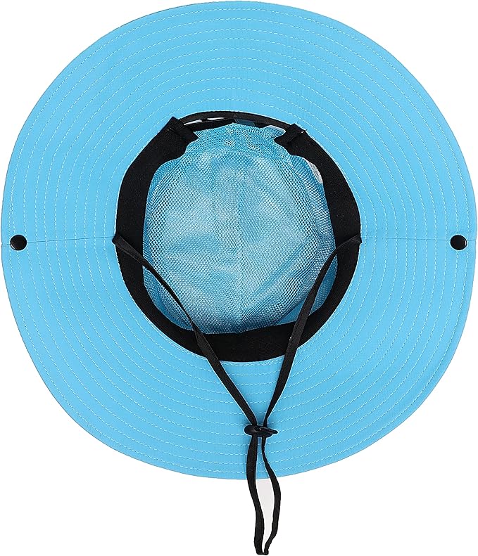 Womens Summer Sun Hat Beach Hat Wide Brim Outdoor UV Protection Hat Foldable Cool Mesh Ponytail Bucket Hat