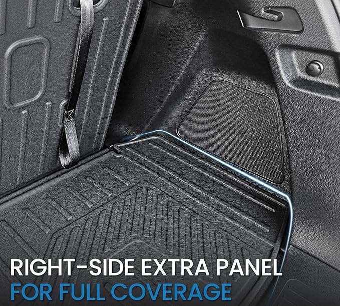JOULARISE Floor Mats Cargo Mat for Honda Pilot 2026 2025 2024 2023, All Weather TPE Cargo Liner Trunk Mat with Backrest Mat Door Sill Protectors Car Accessories for Pilot (Full Set Mats)