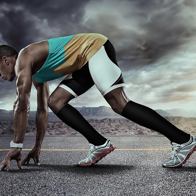 QUXIANG Copper Compression Socks for Women & Men Circulation (8 Pairs) - Best for Running Athletic Cycling - 15-20 mmHg