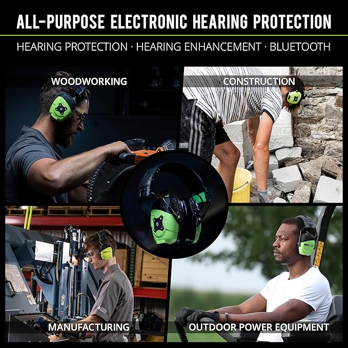 ISOtunes LINK Bluetooth Earmuff – Ear Protection Headphones for Work, Mowing, & Construction, 25 NRR OSHA Approved Headphones