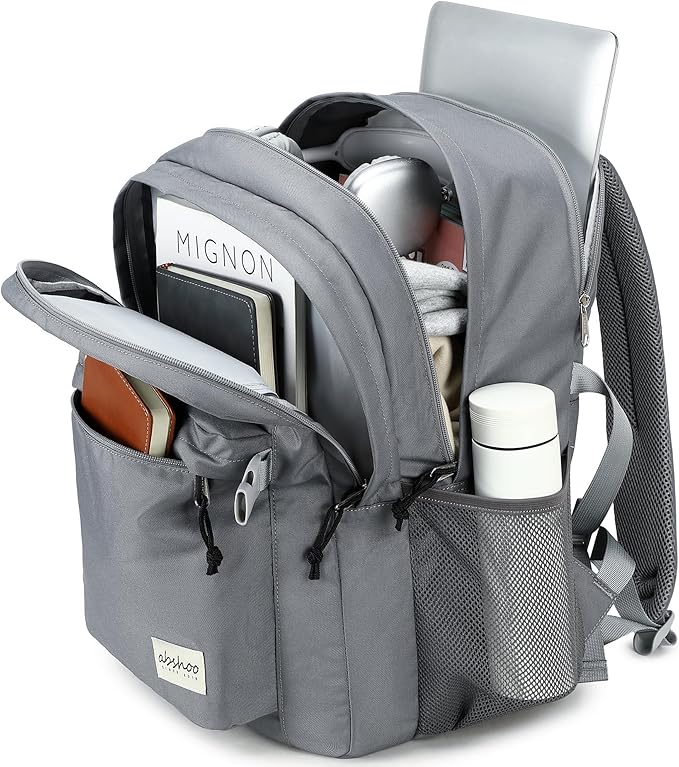abshoo 29L Backpack for School College Bookbag Middle High School Backpacks Casual Daypack Travel Backpack (Grey)
