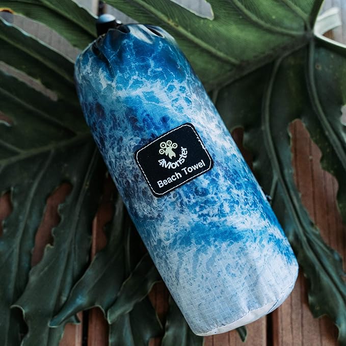 4Monster Microfiber Beach Towel Quick Dry,Super Absorbent Lightweight Travel Towel for Swimmers, Sand Free Camping Towel, Beach Towels for Pool,Swim,Water Sports,Yoga