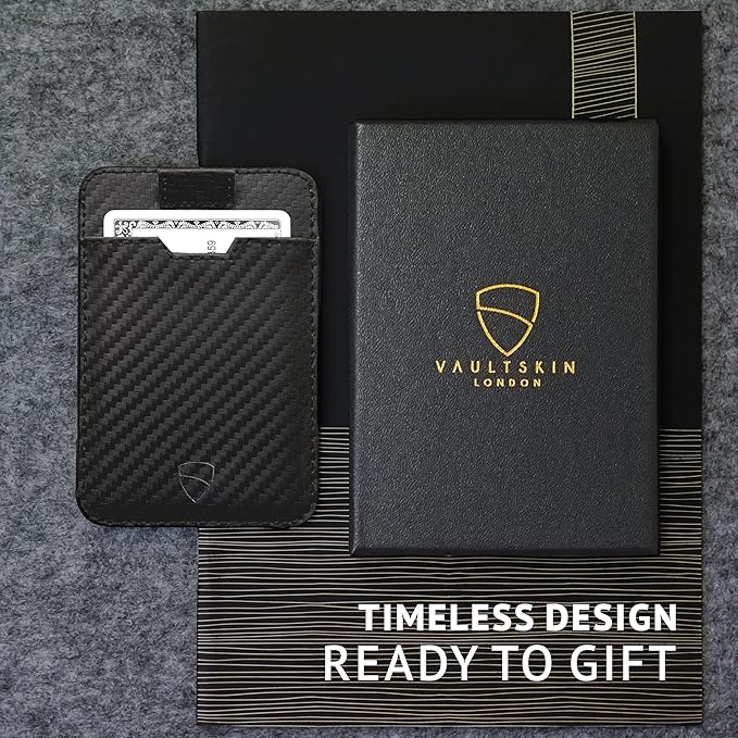 Vaultskin CHELSEA Mens RFID Blocking Slim Leather Card Wallet - Minimalist Front Pocket Cardholder