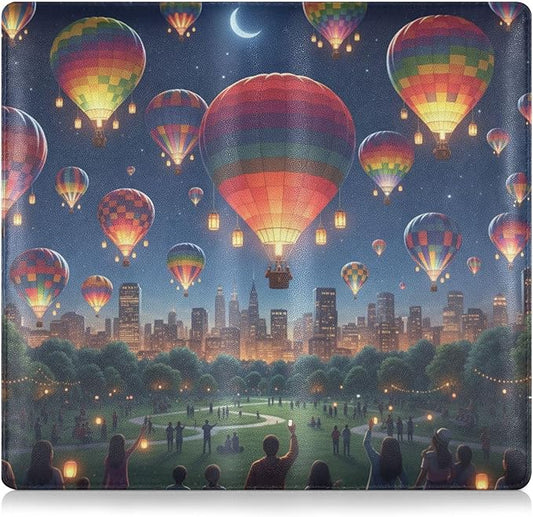 linqin Car Registration and Insurance Card Holder, Hot Air Balloon Glove Box Organizer Card Document Wallet