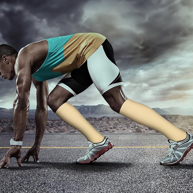 QUXIANG Copper Compression Socks for Women & Men Circulation (8 Pairs) - Best for Running Athletic Cycling - 15-20 mmHg