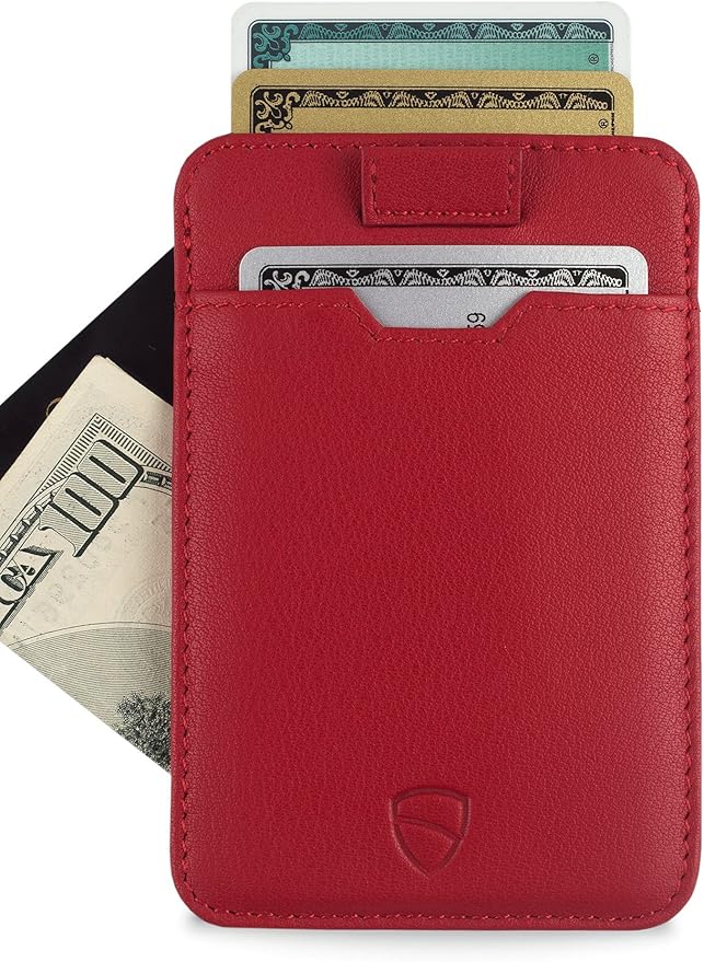 Vaultskin CHELSEA Mens RFID Blocking Slim Leather Card Wallet - Minimalist Front Pocket Cardholder