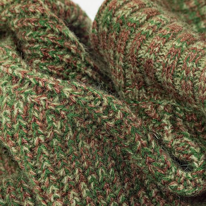 Fitwarm Knitted Turtleneck Dog Sweater, Thermal Dog Winter Clothes for Small Dogs Boy Girl, Holiday Pet Outfit, Heather Green, XL