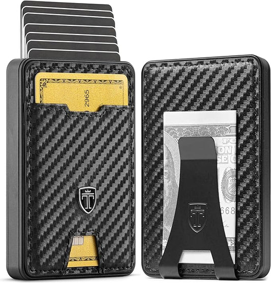 TRAVANDO Swype Slim Wallet for Men Metal RFID Blocking Mens Wallet Card Case (Without AirTag* Pocket)