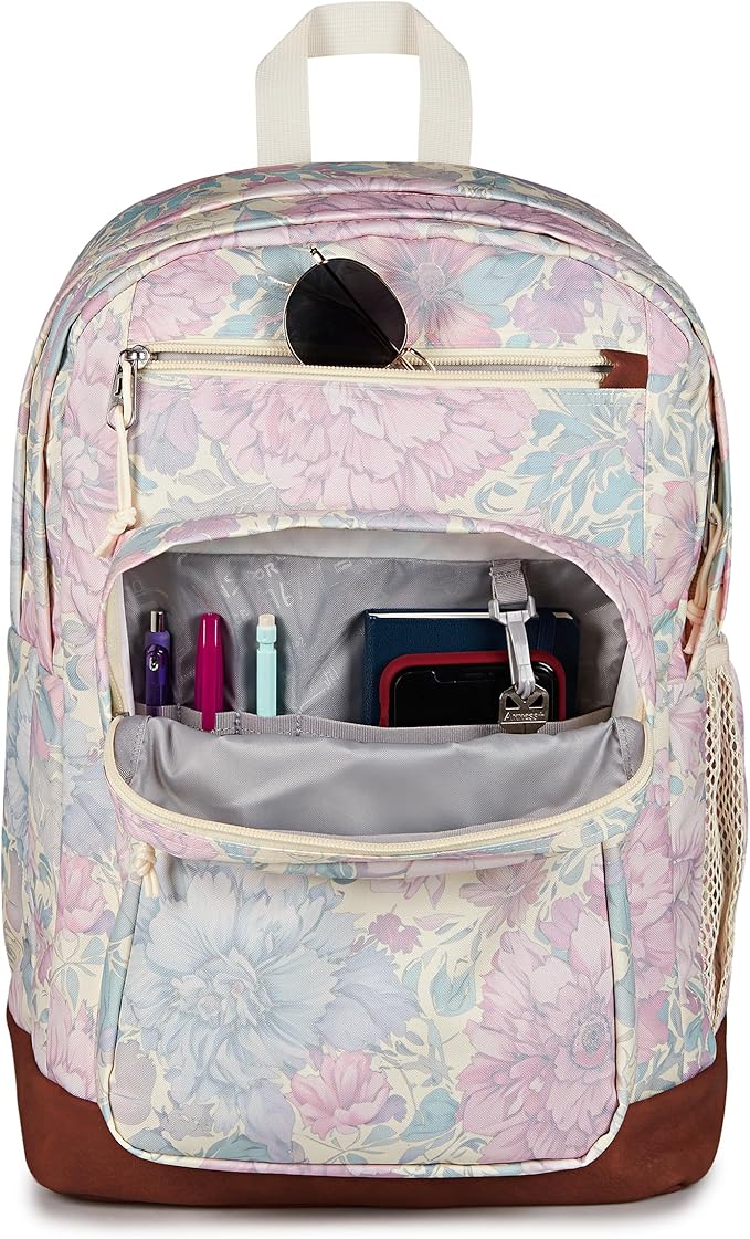 JanSport Cool Backpack with 15-inch Laptop Sleeve, Large Computer Bag Rucksack with 2 Compartments, Ergonomic Straps, Faded Tapestry