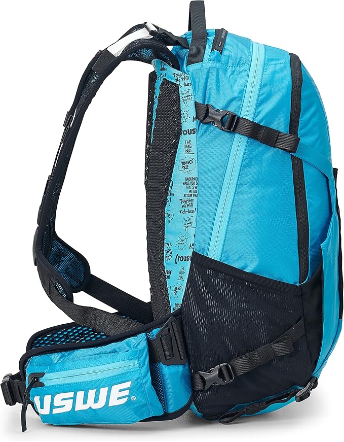 USWE Shred 16L Backpack, a High End Daypack for MTB, E-MTB, Mountain Bike, Blue