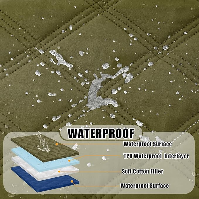 Smiry Waterproof Dog Bed Cover Blanket 52x82, Soft Reversible Pet Blanket, Washable Leakproof Cats Dogs Couch Cover for Sofa, Couch, Furniture, Lattice, Green/Navy