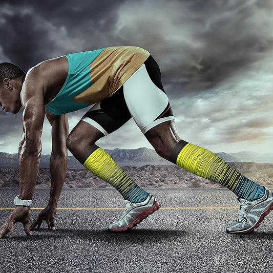 QUXIANG Copper Compression Socks for Women & Men Circulation (8 Pairs) - Best for Running Athletic Cycling - 15-20 mmHg