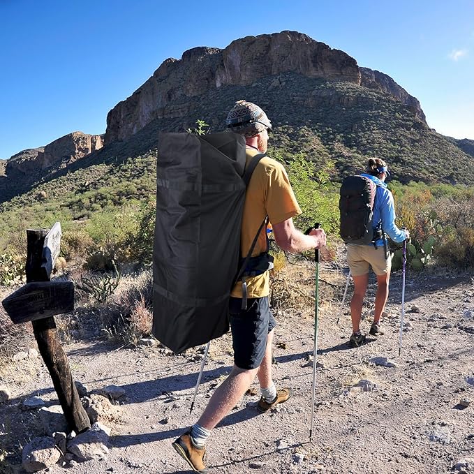 INFANZIA 41inch Sports Duffel Travel Bag, 94L Extra Large Duffel Luggage Bag with Upgrade Zipper, Water Resistant & Foldable Equipment Storage Bag for Camping Tent Tripod Fishing, 2PCS