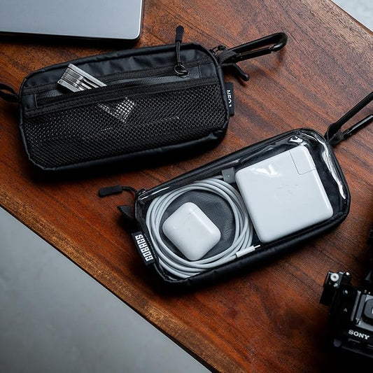 GOBAGS NEO Production Zipper Bags - Electronics & Camera Accessories Bag - Cable organizer, Gear Accessory Pouch, Travel Camera Essentials (Extra Small, Black)